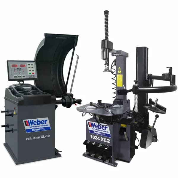 PKW REIFENMONTIERMASCHINE 1024-XL-2HP UND RADWUCHTMASCHINE PRÄZISION-XL 3D