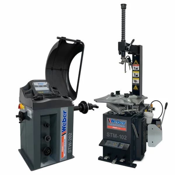 PKW REIFENMONTIERMASCHINE STM-102 UND RADWUCHTMASCHINE STW-202