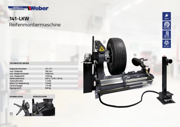 LKW WEBER REIFENMONTIERMASCHINE EXPERT SERIE 141-LKW 6