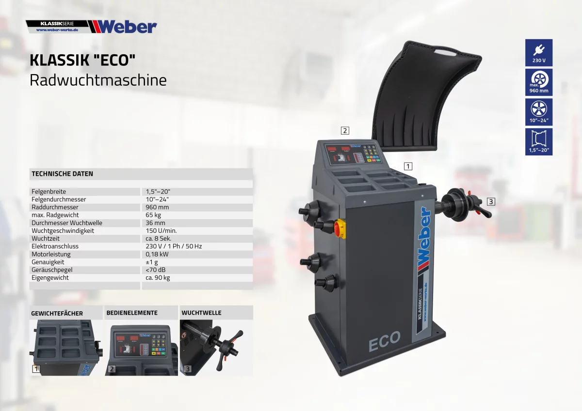 PKW Reifenmontiermaschine STM-102 und Radwuchtmaschine "ECO" 10