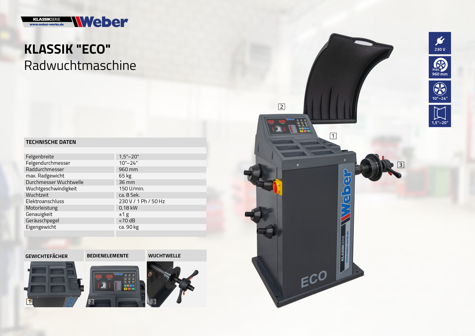 PKW Reifenmontiermaschine 1021 und Radwuchtmaschine "ECO" 12