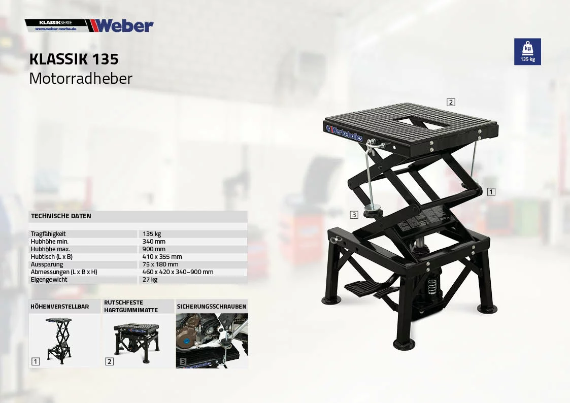 Motorradheber Weber Klassik Serie - 135 2